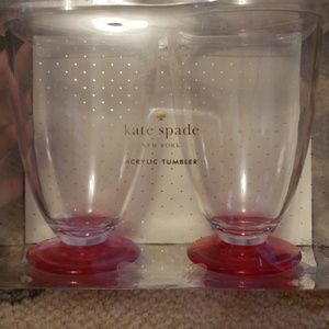 Kate Sade acrylic tumblers